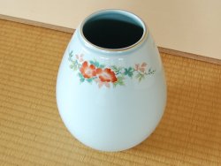 画像3: 【有田焼】染錦ばら　花瓶（木箱入）