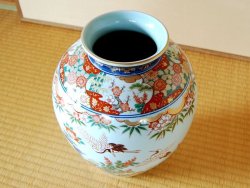 画像3: 【有田焼】鶴花園　花瓶（木箱付）