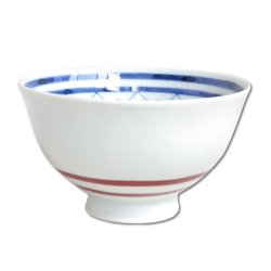 画像1: 【有田焼】剣先紋（赤） 茶碗