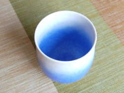 画像3: 【有田焼】藍染水滴（大）湯呑（馬場真右エ門窯/木箱付）