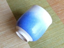 画像4: 【有田焼】藍染水滴（大）湯呑（馬場真右エ門窯/木箱付）