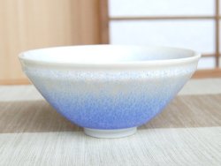 画像2: 【有田焼】藍染水滴　抹茶碗（真右エ門窯/木箱入）