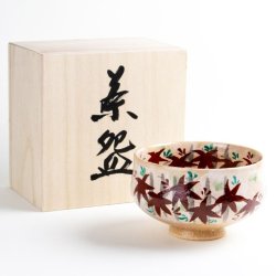 画像1: 【有田焼】錦紅葉 抹茶碗（木箱入）