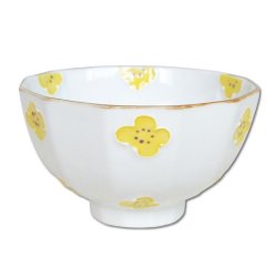 画像1: 【有田焼】一珍小花（黄） 茶碗