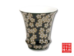 【有田焼】夜桜（反り型）日本酒グラス　SAKE GLASS