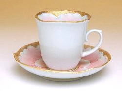 画像3: 【有田焼】金濃ピンク牡丹　デミタス碗皿