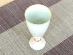 画像2: 【有田焼】金濃ピンク牡丹　ワイングラス