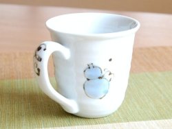 画像2: 【有田焼】花六瓢（青）マグカップ