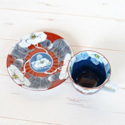 画像4: 【有田焼】優花（赤） コーヒー碗皿