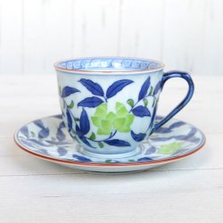 画像3: 【有田焼】爽葉（さやは）（緑） コーヒー碗皿