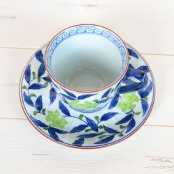 画像4: 【有田焼】爽葉（さやは）（緑） コーヒー碗皿