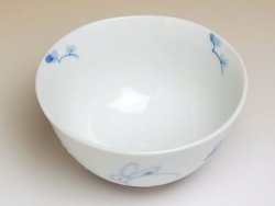 画像2: 【有田焼】一珍花うさぎ（青）茶碗