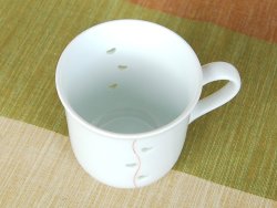 画像3: 【有田焼】水晶彫ハートライン（赤）　マグカップ