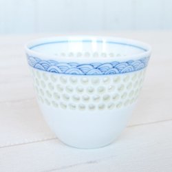 画像2: 【有田焼】水晶彫青海波 煎茶