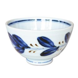画像1: 【有田焼】リーフ（青） 茶碗