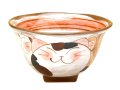【有田焼】仲良しネコ（赤）　茶碗