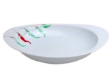 画像: 【有田焼】レッドペッパー　極上のカレー皿（大）