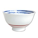 画像: 【有田焼】剣先紋（赤） 茶碗