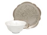 画像: 【有田焼】白磁銀箔　桜ティーカップ碗皿