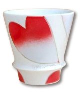 画像: 【有田焼 / 焼酎を美味しく飲む究極の器】ハート（赤） 至高の焼酎グラス