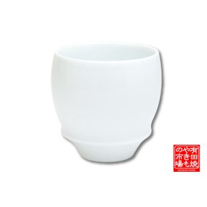 画像: 【有田焼】白磁（丸型）日本酒グラス　SAKE GLASS