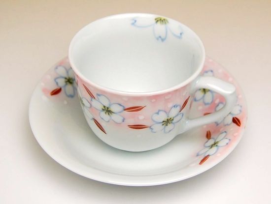 画像3: 【有田焼】染錦さくら　コーヒー碗皿