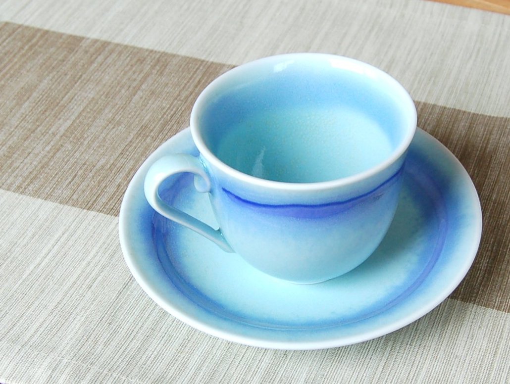 画像3: 【有田焼】海のシルクロード　コーヒー碗皿（馬場真右エ門窯 / 木箱入）