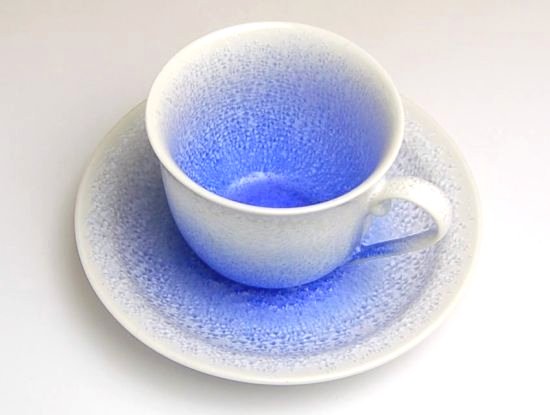 画像3: 【有田焼】藍染水滴　コーヒー碗皿（木箱入）