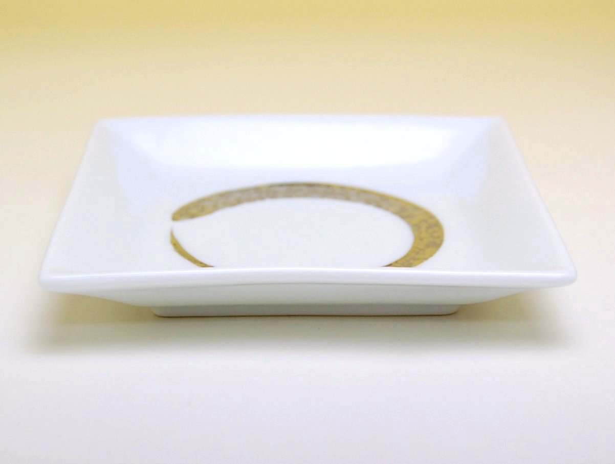 画像3: 【有田焼】白プラチナ刷毛　額渕４寸皿