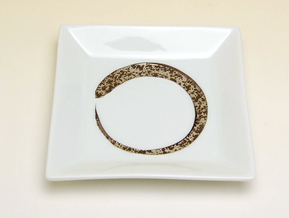 画像4: 【有田焼】白プラチナ刷毛　額渕４寸皿