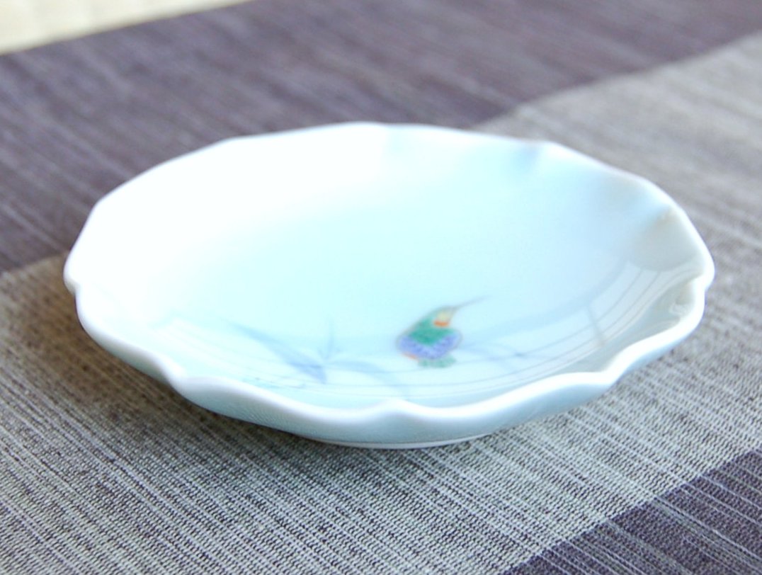 画像2: 【有田焼】青白磁かわせみ　小皿
