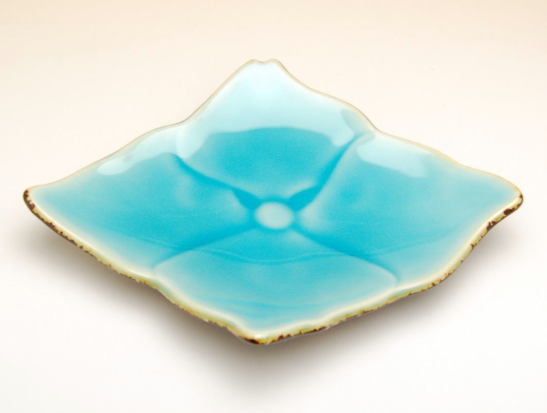画像2: 【有田焼】マリンブルー　花型皿