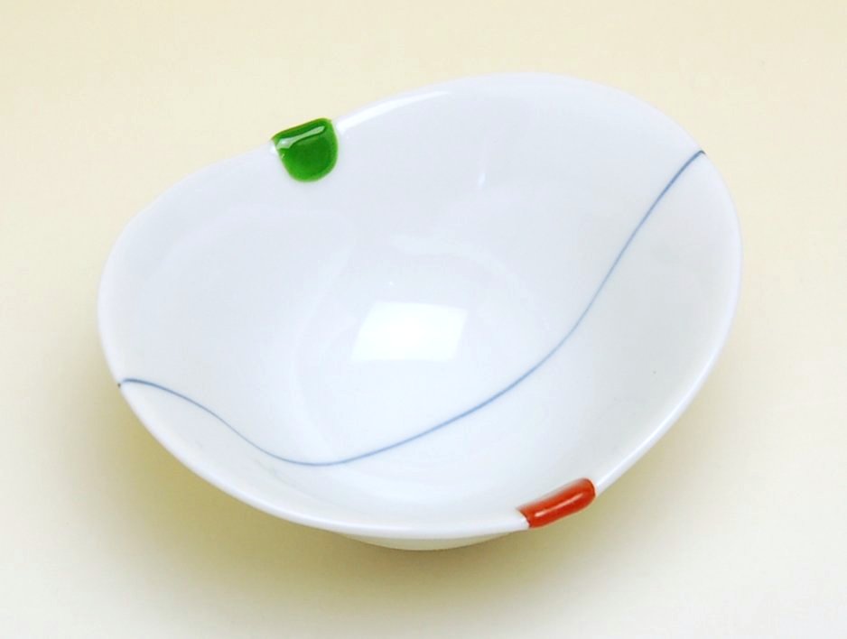 画像2: 【有田焼】三色　双葉型小鉢