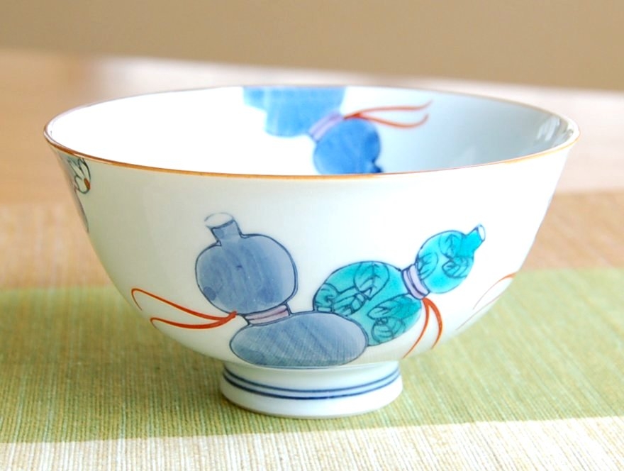 画像2: 【有田焼】鍋島六瓢（青）　茶碗