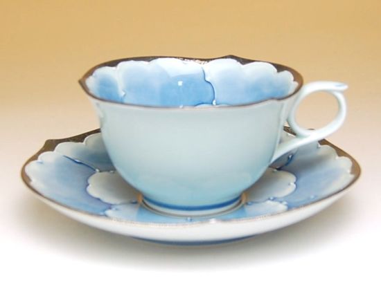 画像2: 【有田焼】プラチナ牡丹　コーヒー碗皿