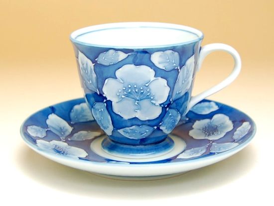 画像2: 【有田焼】京牡丹　コーヒー碗皿