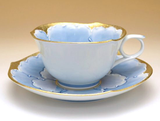画像2: 【有田焼】金濃牡丹 コーヒー碗皿