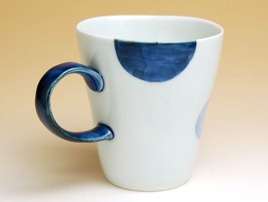 画像2: 【有田焼】二彩丸紋（青）　マグカップ