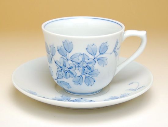 画像2: 【有田焼】染付鉄仙花　コーヒー碗皿
