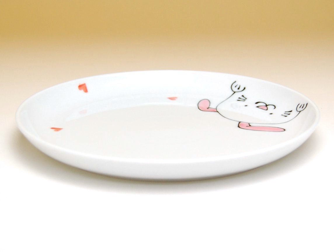 画像2: 【有田焼 / 子ども食器】にこにこクラブ　うさちゃん　ランチ皿