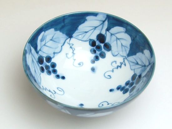 画像3: 【有田焼】渕濃ぶどう（青）茶碗